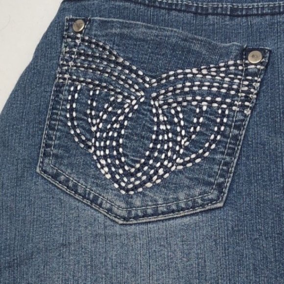 VINTAGE ACCINI BOOTCUT JEANS 8/29x28 DECORATED POCKET 😎 - Picture 10 of 10